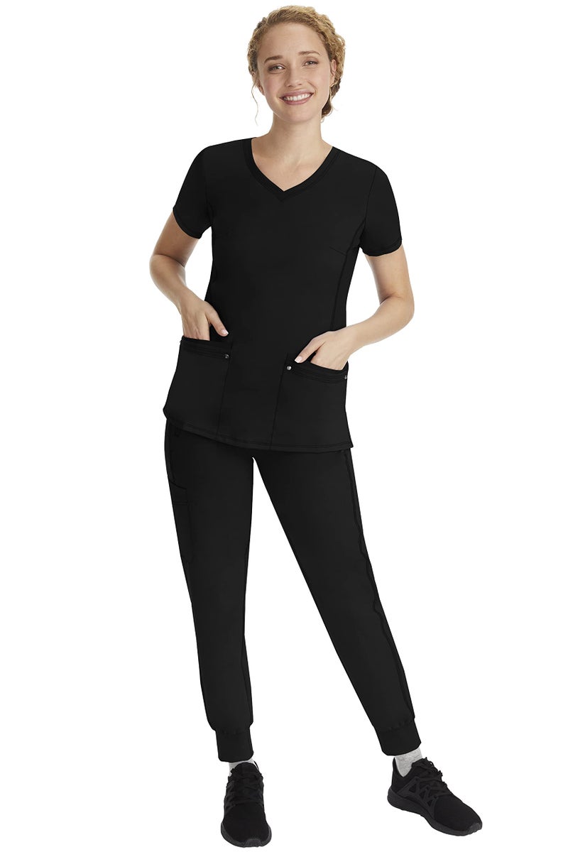 Healing Hands Women's Scrub Jogger Pant Tara with 6 Pockets, Durable, 2-Way Stretch and Easy Care Fabric - 9233T, M Tall, Black - Image 3